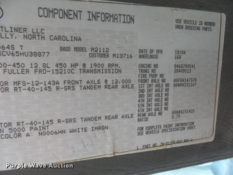 image for item DA9360 2005 Freightliner Business Class M2 semi truck
