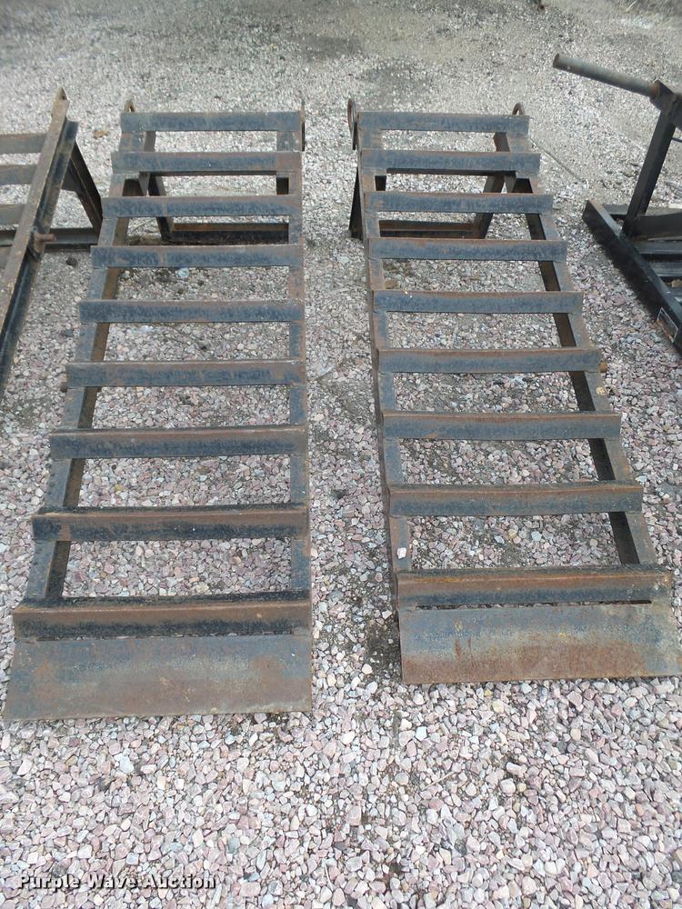 image for item AU9698 (3) pairs of manual fold up ramps