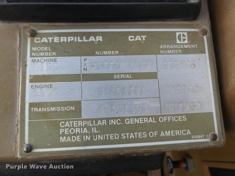 image for item DA0501 Caterpillar 615C Series I elevating scraper