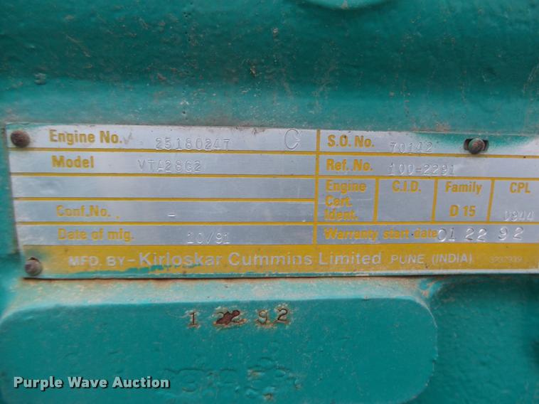 image for item DA0506 1991 Cummings Onan 600DFGB generator set