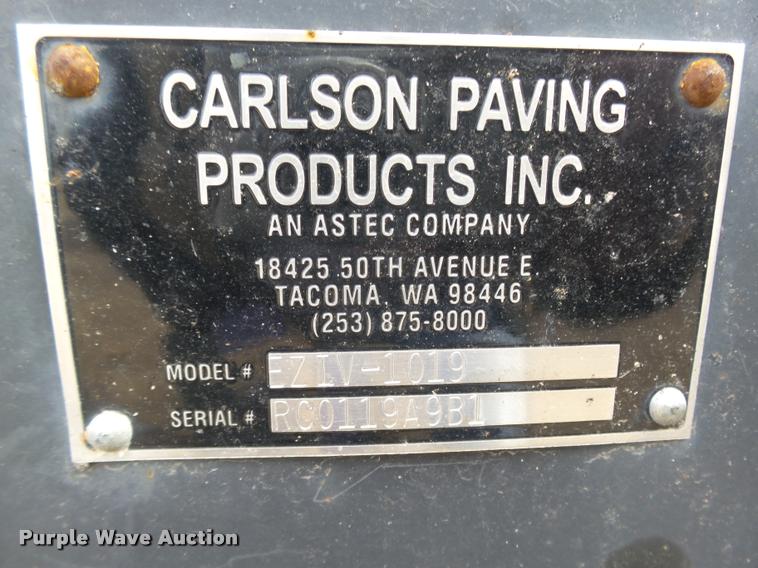 image for item DA0515 Carlson CEZ1V1019 asphalt screed attachment