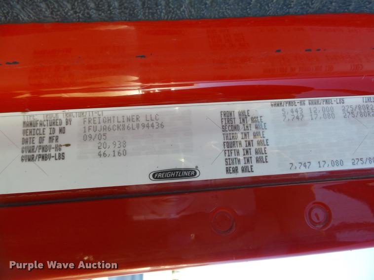 image for item DA0521 2006 Freightliner Columbia semi truck