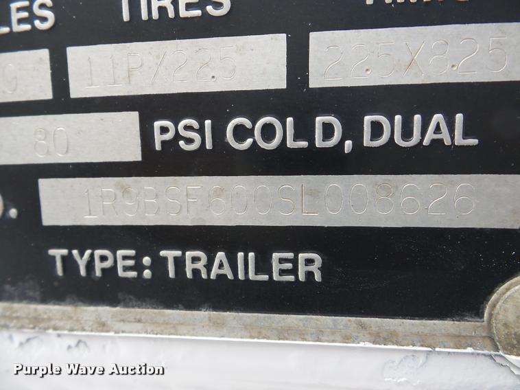 image for item DA7272 1995 Ranch bottom dump trailer