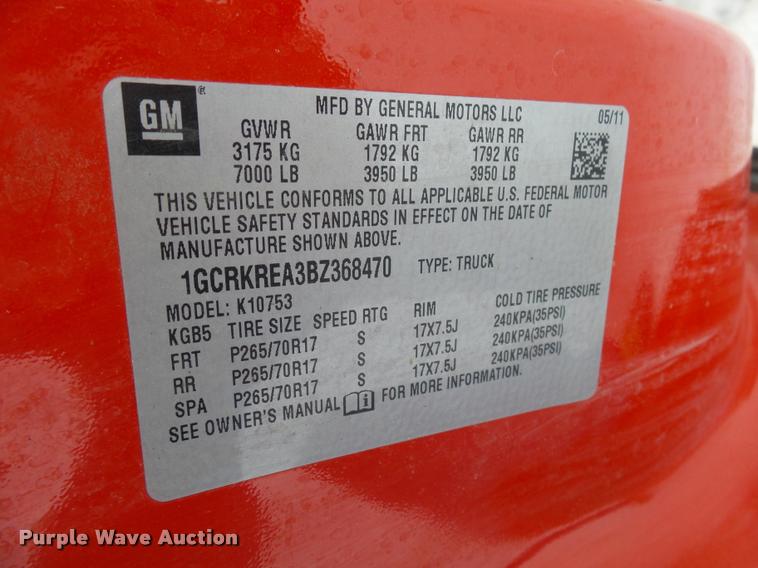 image for item AL9000 2011 Chevrolet Silverado 1500 LS Ext. Cab pickup truck