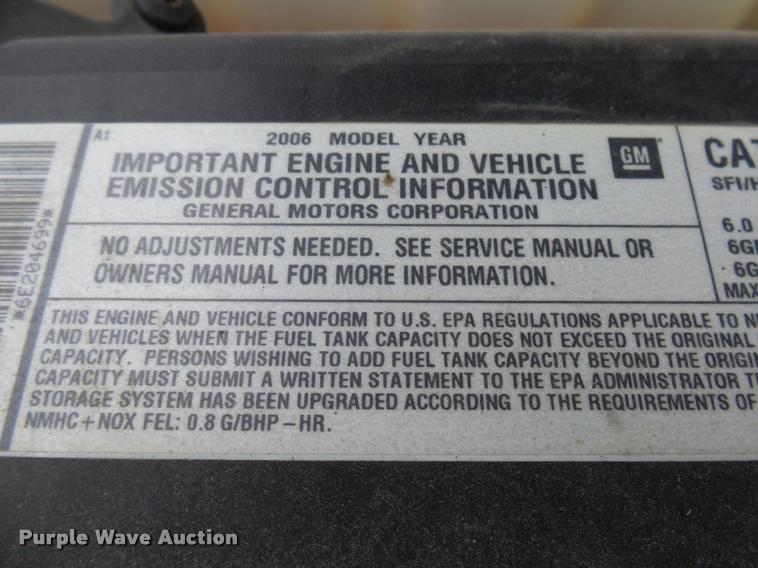 image for item AL9006 2006 Chevrolet Silverado 2500HD pickup truck