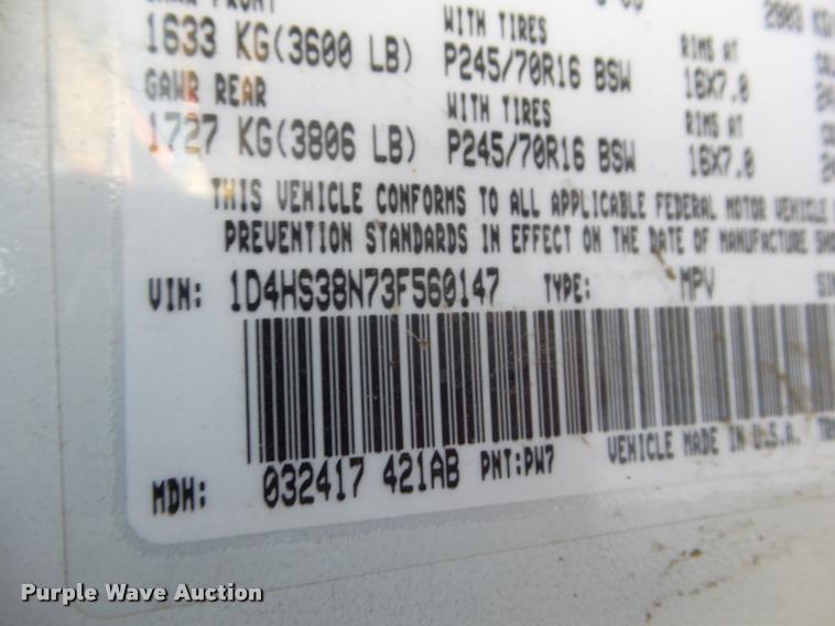 image for item DA7534 2003 Dodge Durango SUV