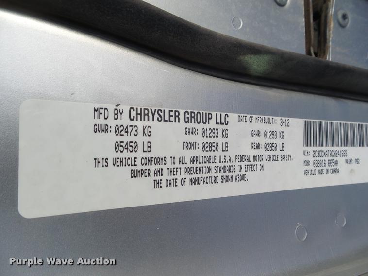 image for item DA7537 2012 Dodge Charger Police