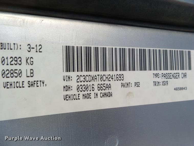 image for item DA7537 2012 Dodge Charger Police