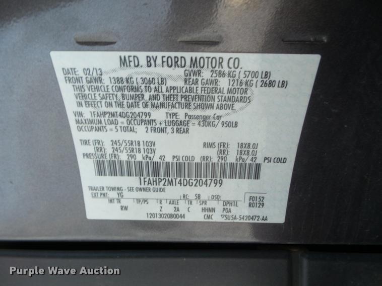 image for item DA7539 2013 Ford Taurus Police