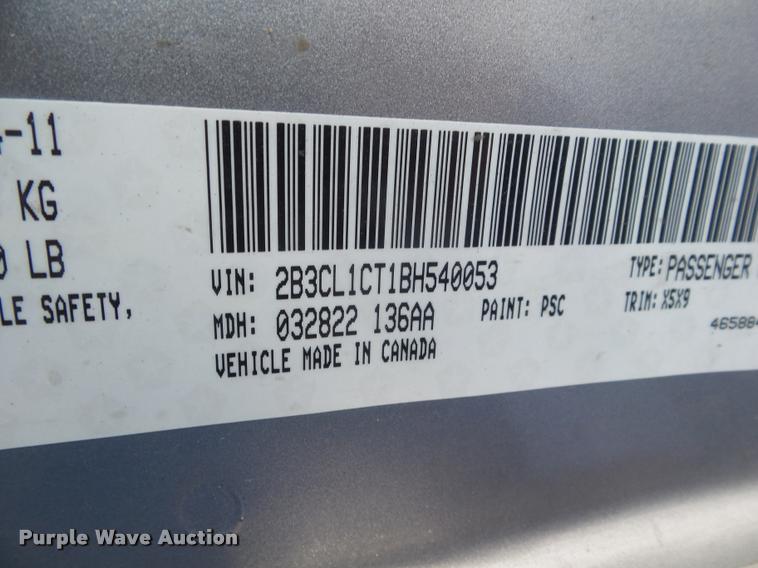 image for item DA7547 2011 Dodge Charger Police