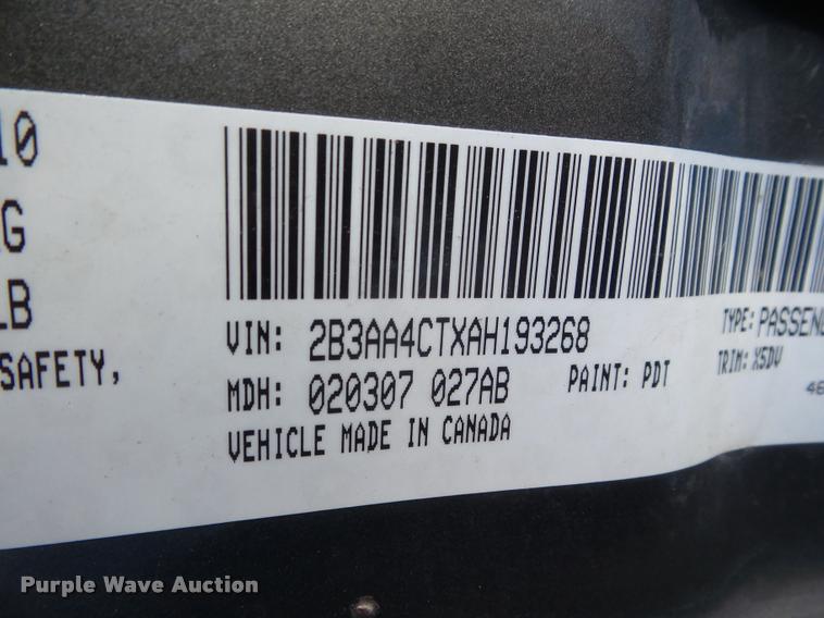 image for item DA7548 2010 Dodge Charger