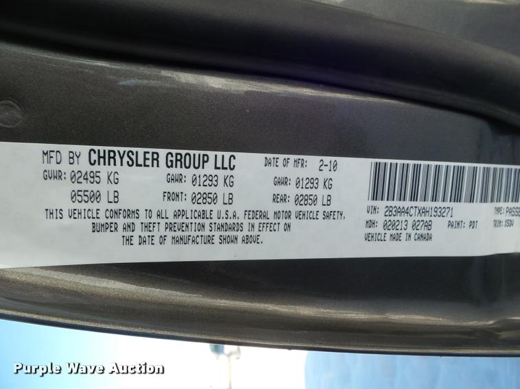 image for item DA7549 2010 Dodge Charger