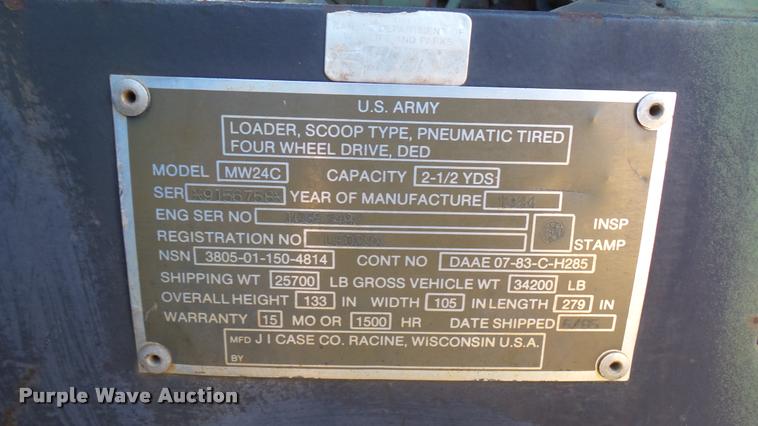 image for item AT9558 Case MW24C wheel loader