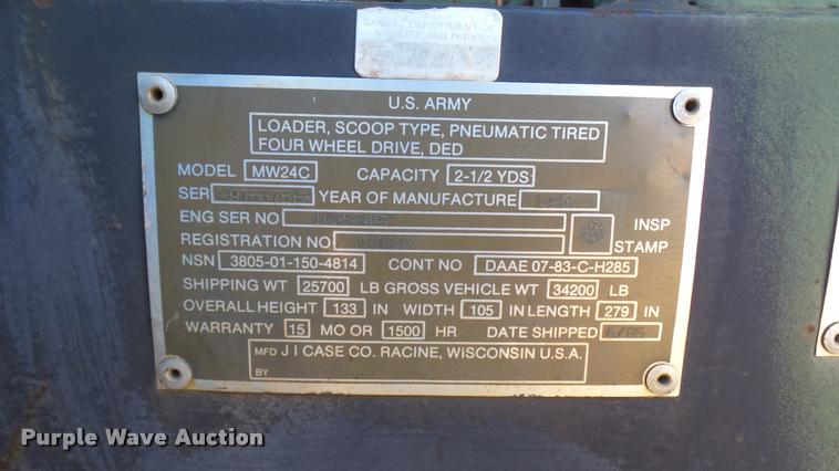 image for item AT9558 Case MW24C wheel loader