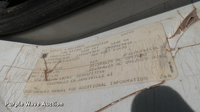 image for item AT9597 1996 Chevrolet Kodiak dump truck