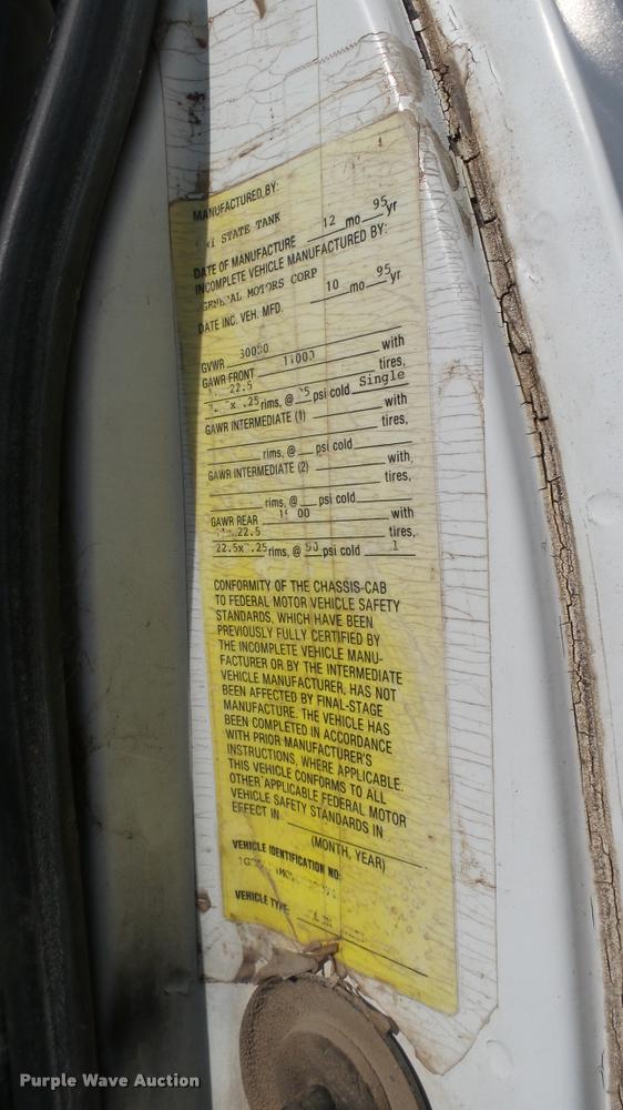 image for item AT9597 1996 Chevrolet Kodiak dump truck