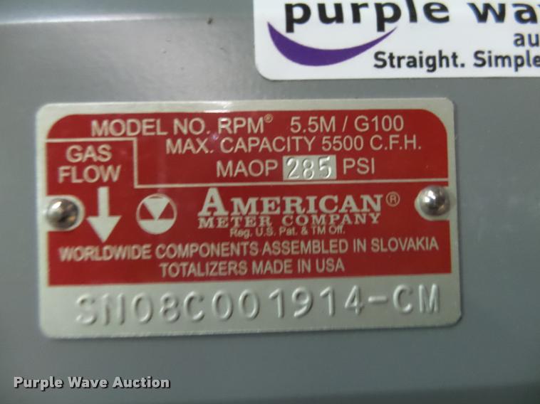 image for item AU9686 American Meter Company 5.5M/G100 gas meter