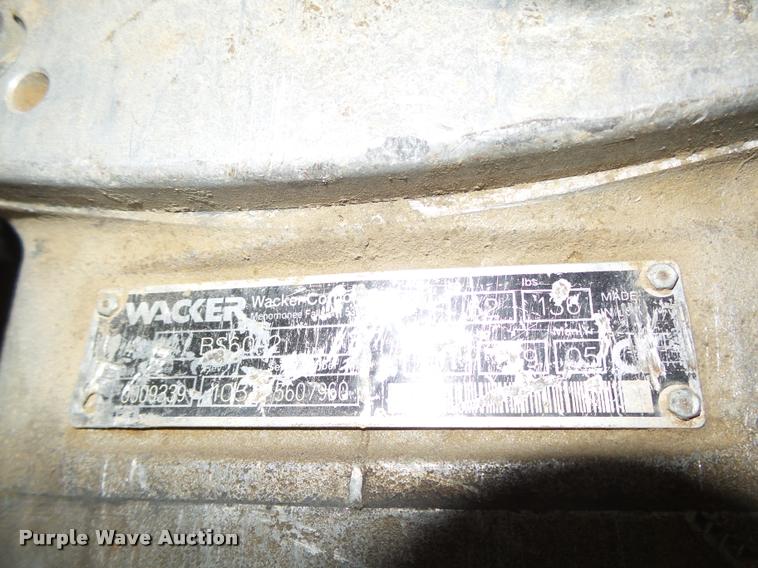 image for item AU9690 (4) Wacker walk-behind compactor