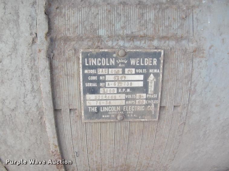 image for item BT9084 (6) Lincoln Electric Sea400 shield arc welders