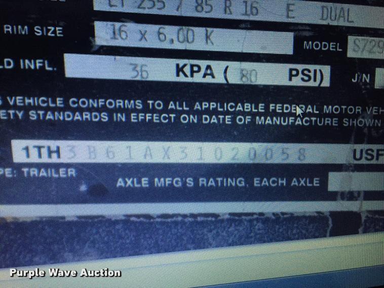 image for item DA0292 2003 Hillsboro 700 equipment trailer