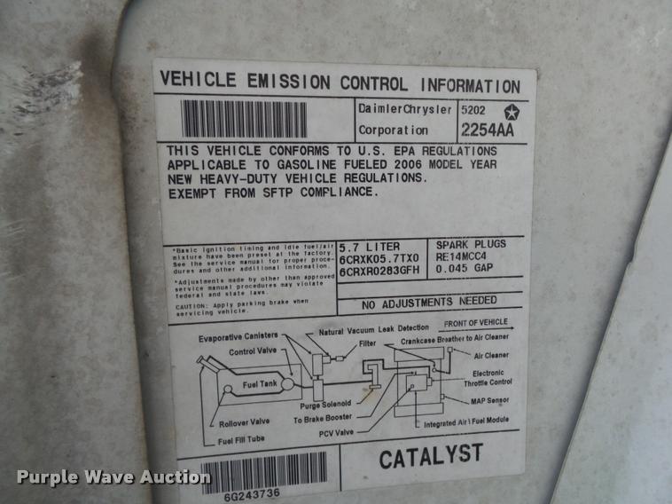 image for item DA2519 2006 Dodge Ram 2500 pickup truck