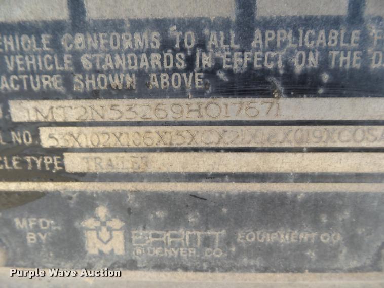 image for item DA7582 2009 Merritt livestock trailer