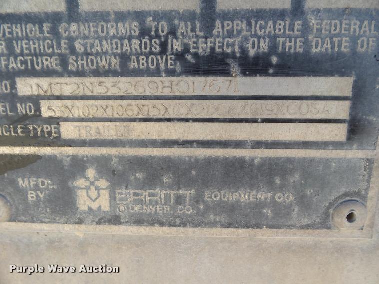 image for item DA7582 2009 Merritt livestock trailer