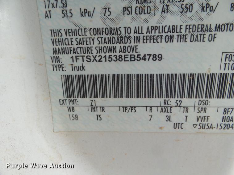 image for item DA7625 2008 Ford F250 Super Duty SuperCab pickup truck