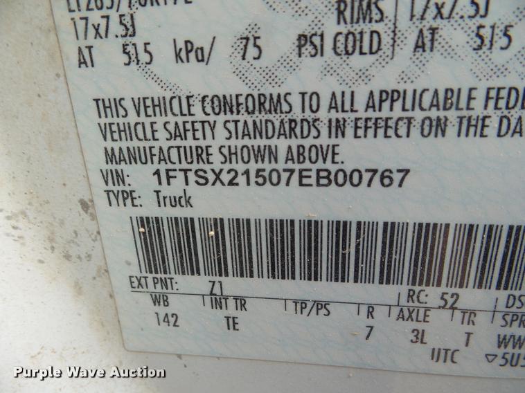 image for item DA7627 2007 Ford F250 Super Duty SuperCab pickup truck