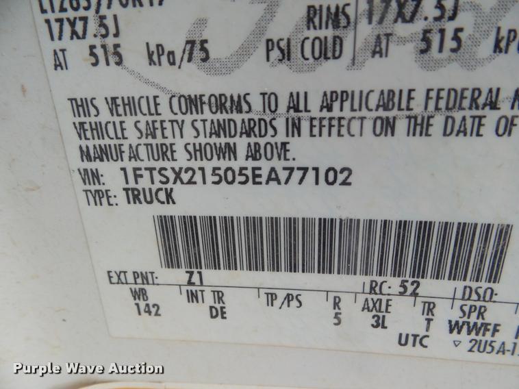 image for item DA7629 2005 Ford F250 Super Duty SuperCab pickup truck