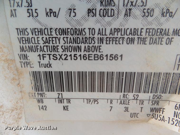 image for item DA7632 2006 Ford F250 Super Duty SuperCab pickup truck