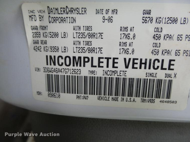 image for item DB1880 2007 Dodge Ram 3500HD SLT pickup truck