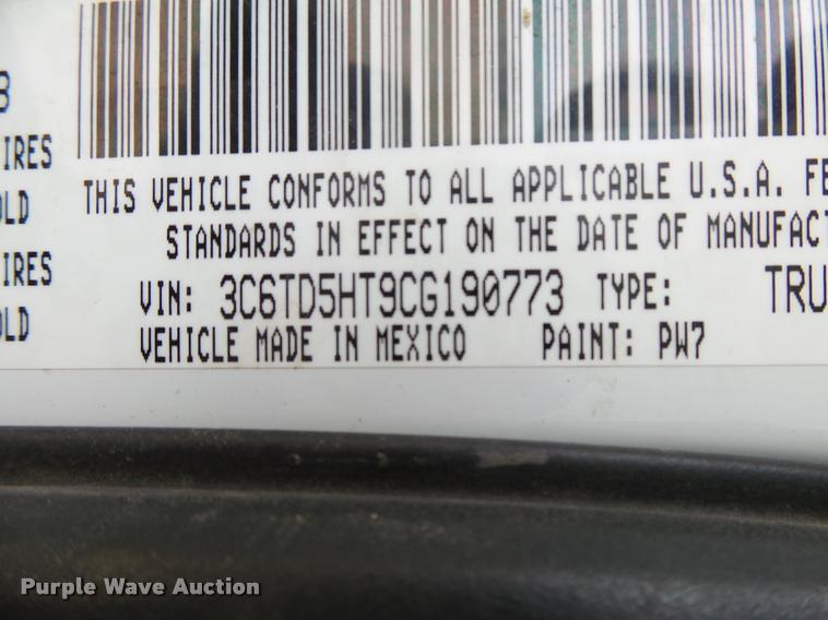 image for item DB1898 2012 Dodge Ram 2500HD Crew Cab pickup truck