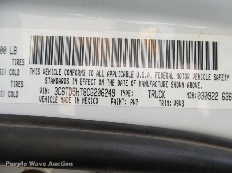 image for item DB1901 2012 Dodge Ram 2500 Crew Cab pickup truck