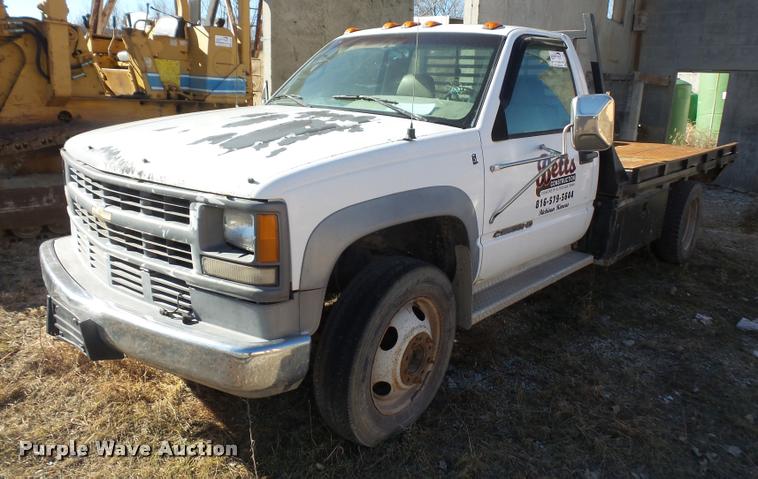 image for item DB2933 1995 Chevrolet 3500 HD flatbed pickup truck