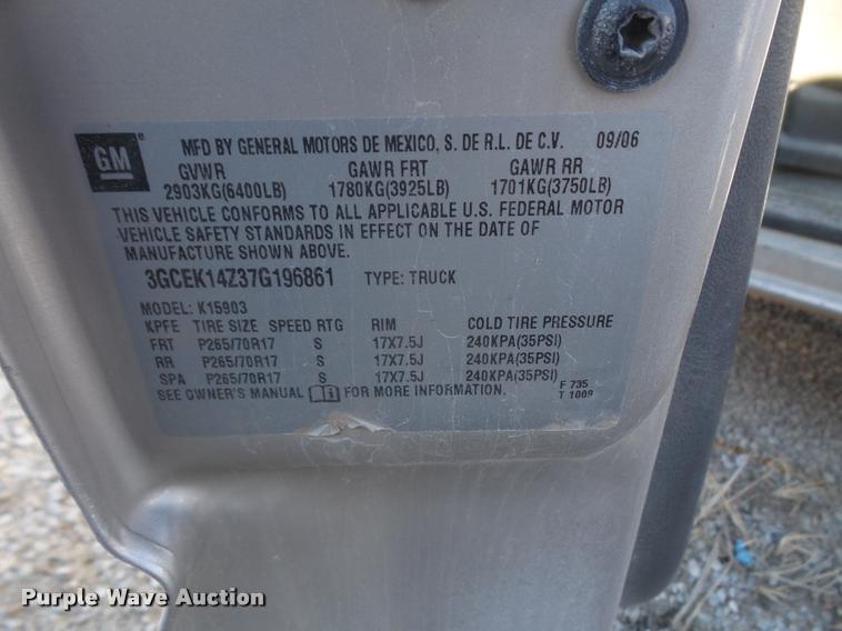 image for item DB2944 2007 Chevrolet Silverado 1500 pickup truck