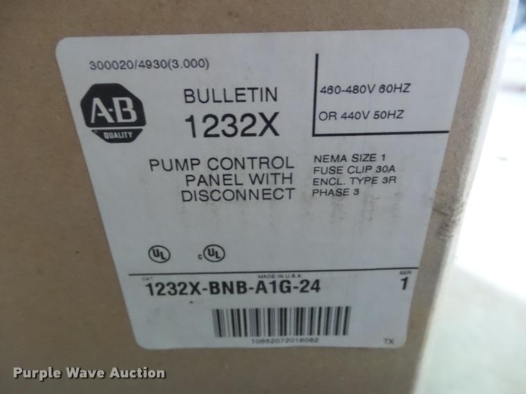 image for item DB9753 Allen Bradley pump control panel