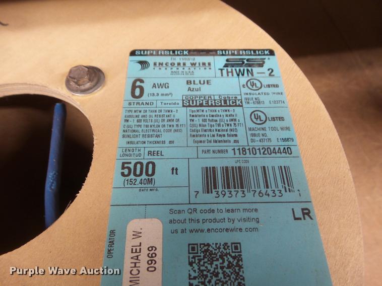 image for item DB9760 (17) spools of wire