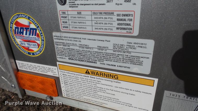 image for item DG9091 2012 Interstate Load Runner enclosed cargo trailer