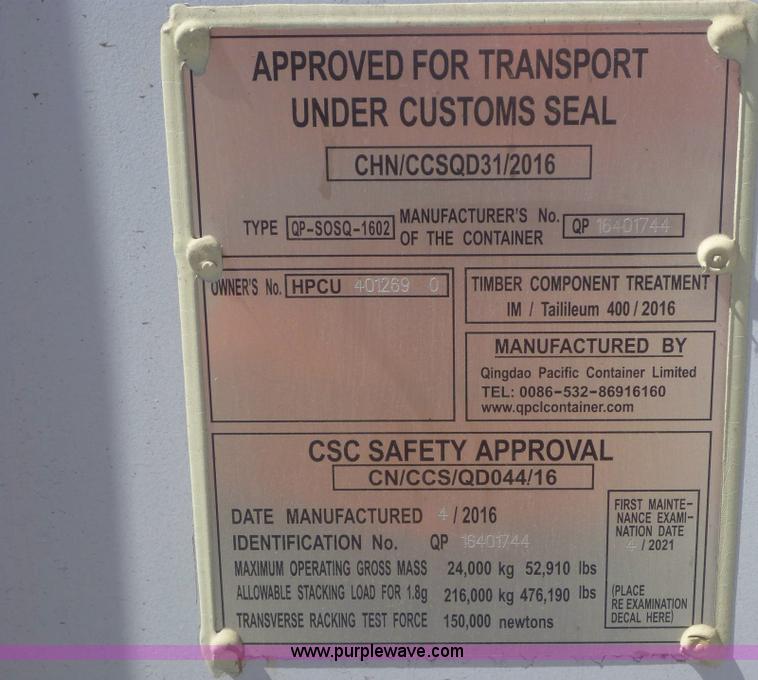 image for item F1423 Shipping container