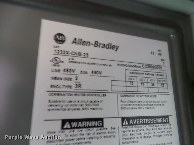 image for item J8774 Allen Bradley pump control panel