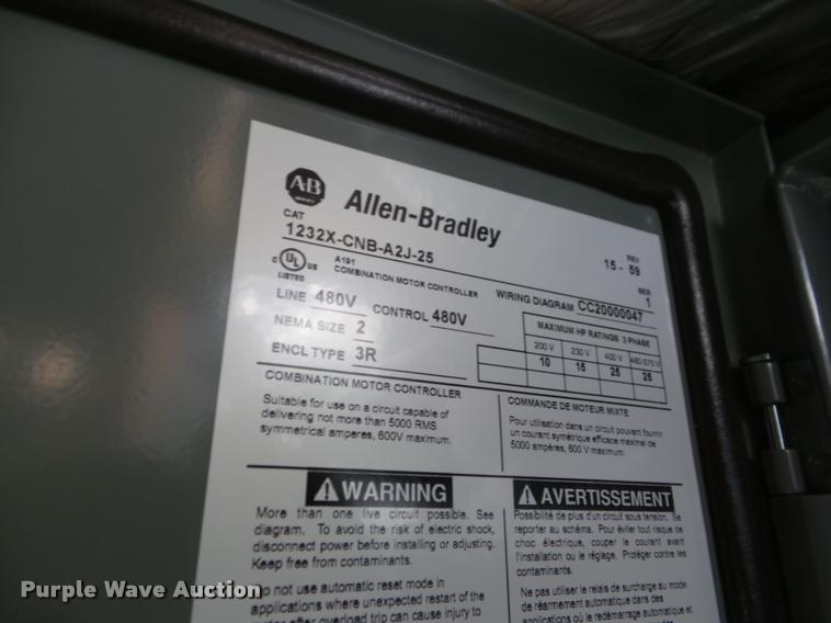 image for item J8775 Allen Bradley pump control panel
