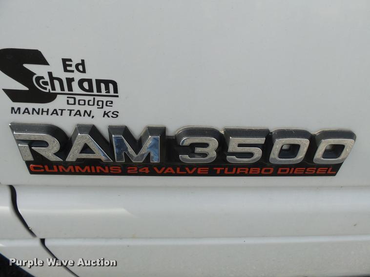 image for item K3392 2002 Dodge Ram 3500 utility truck