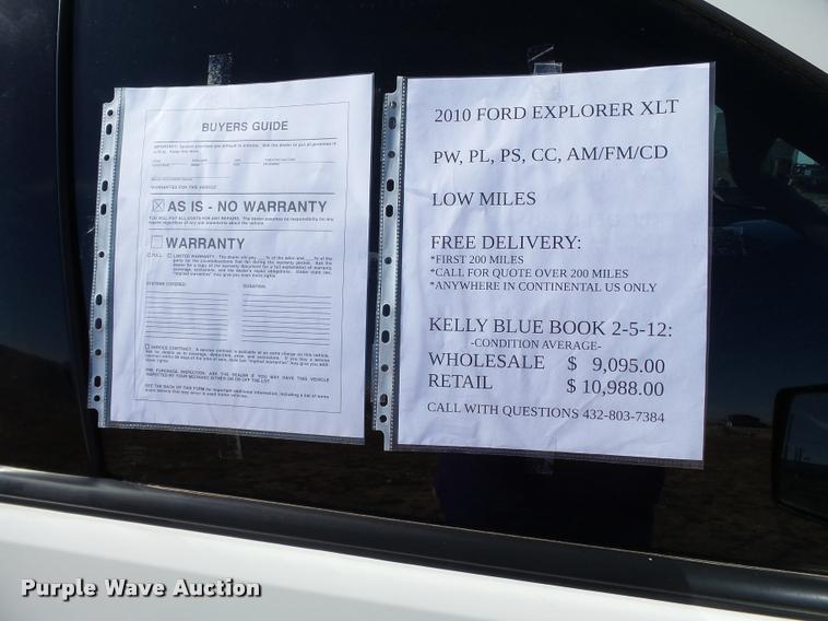 image for item L1658 2010 Ford Explorer SUV