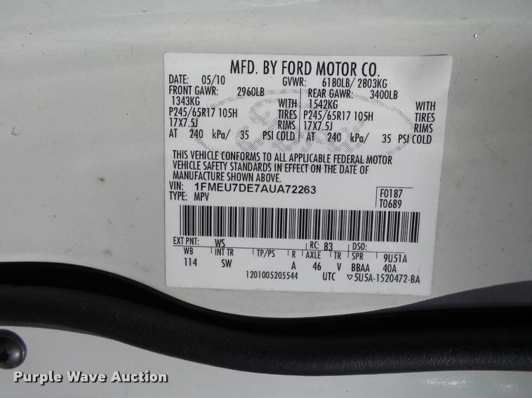image for item L1658 2010 Ford Explorer SUV