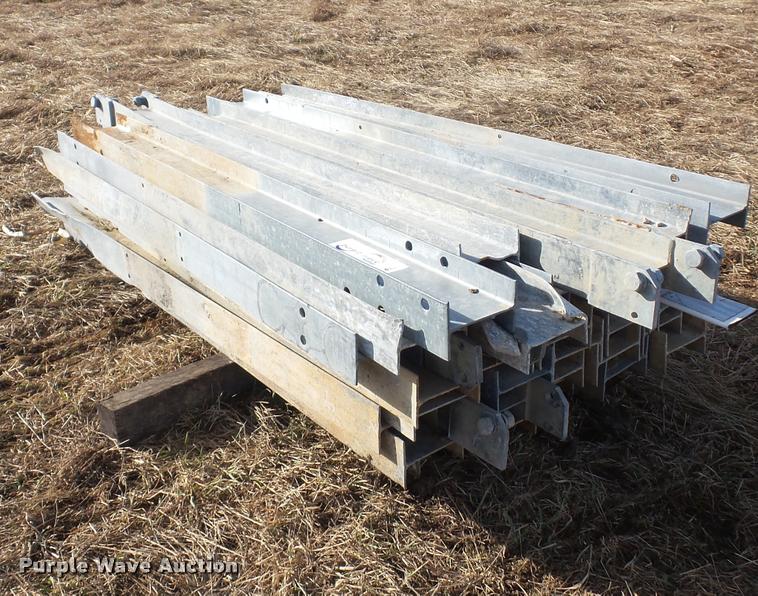 image for item L4529 Approximately 36 galvanized guard rail posts