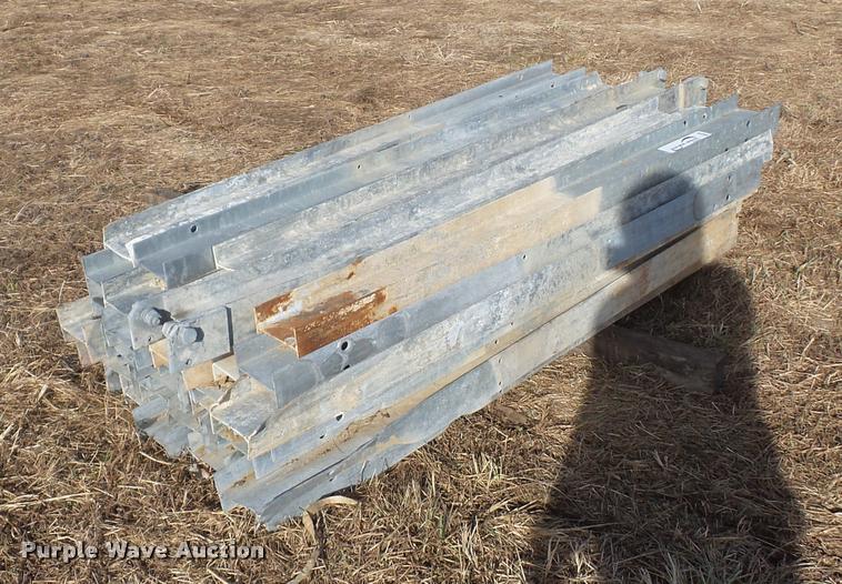 image for item L4529 Approximately 36 galvanized guard rail posts