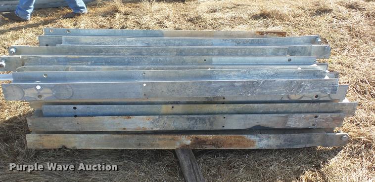 image for item L4529 Approximately 36 galvanized guard rail posts