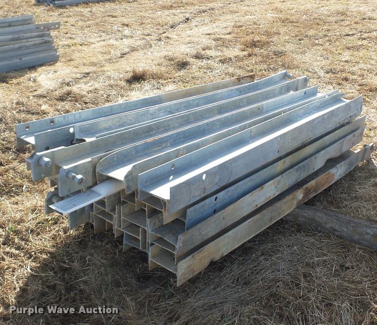 image for item L4529 Approximately 36 galvanized guard rail posts