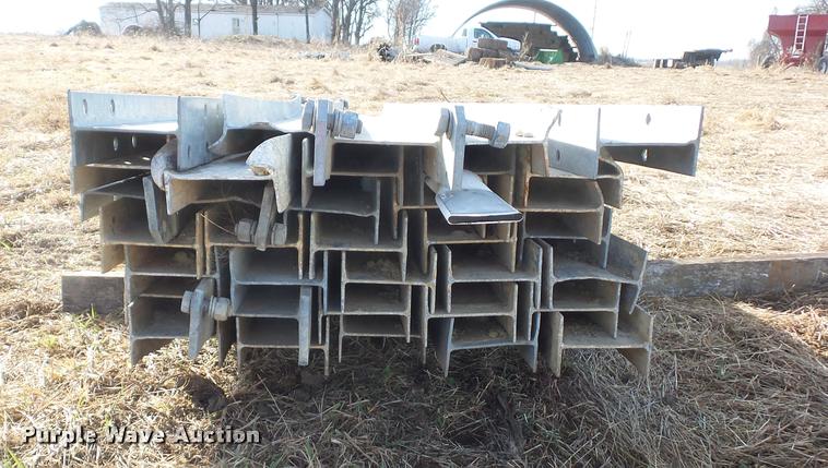 image for item L4529 Approximately 36 galvanized guard rail posts